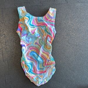 Foxy’s Girls Size 10 Colorful Swirl Pattern Leotard